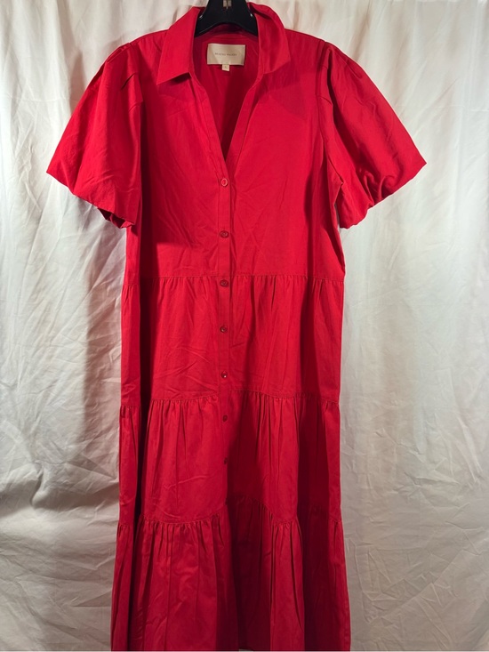 Brochu Walker Dresses & Skirts - Brochu Walker Red Button-Front Maxi Dress L
